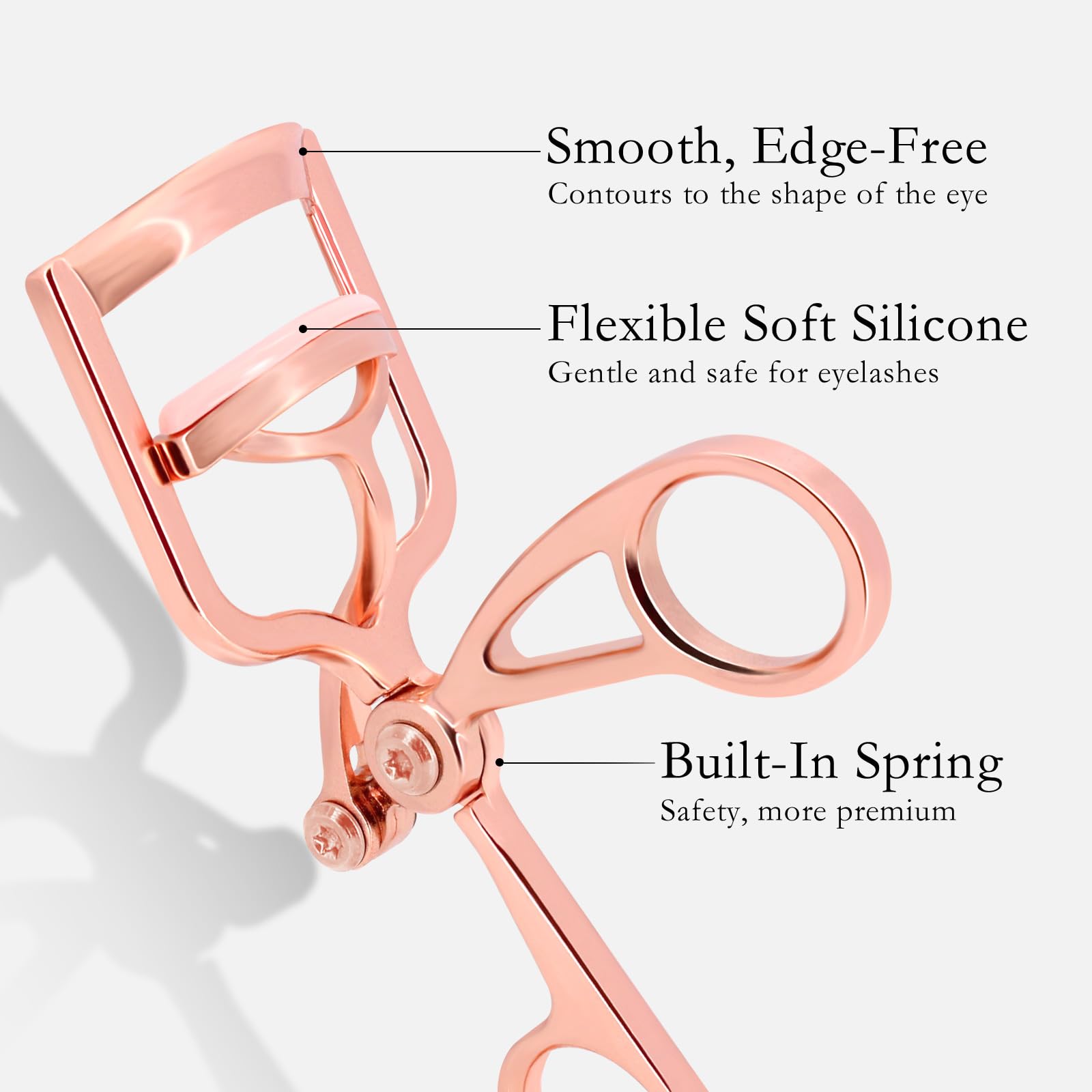 ROMALOVE curleur cils design innovant avec ressort intégré.