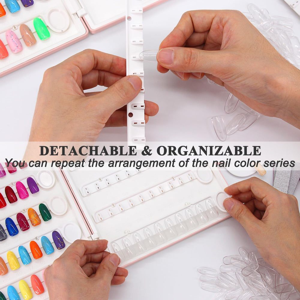 ROMALOVE tri des couleurs 120 teintes avec ongles transparents pour distinguer jellies et paillettes