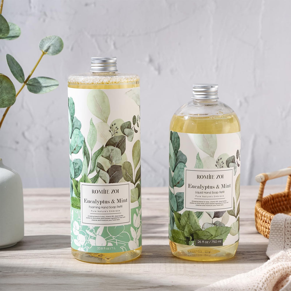 ROMIIE ZOI Savon Mousse: parfum frais d’eucalyptus et menthe qui stimule les sens.