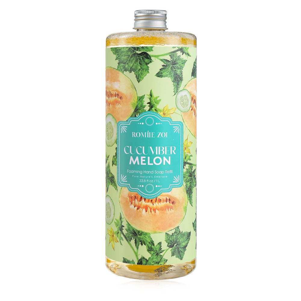 ROMIIE ZOI: remplissage mousse mains au concombre et melon, douceur hydratante.