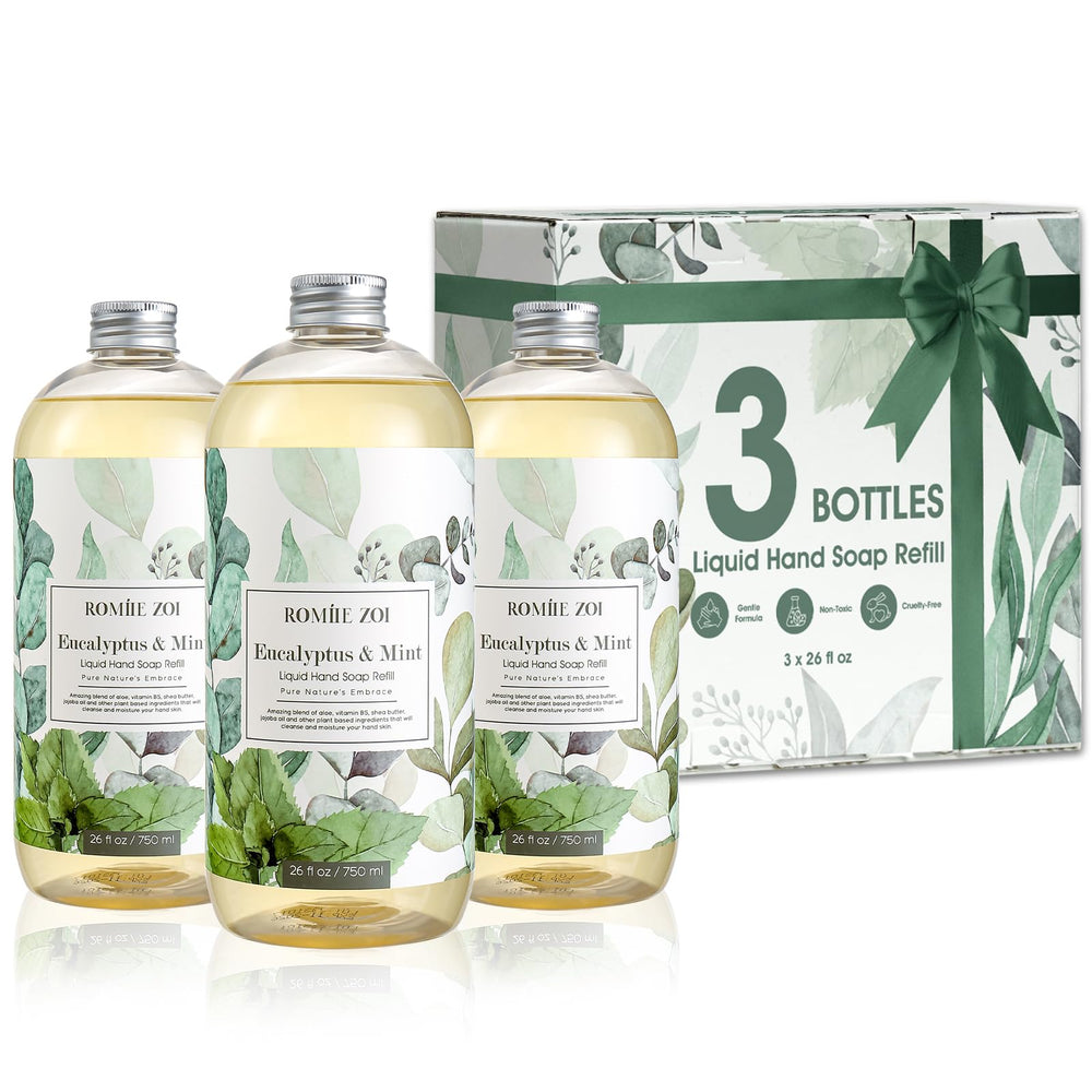 ROMIIE ZOI flacon savon mains eucalyptus menthe: fragrance fraîche et nettoyage en profondeur