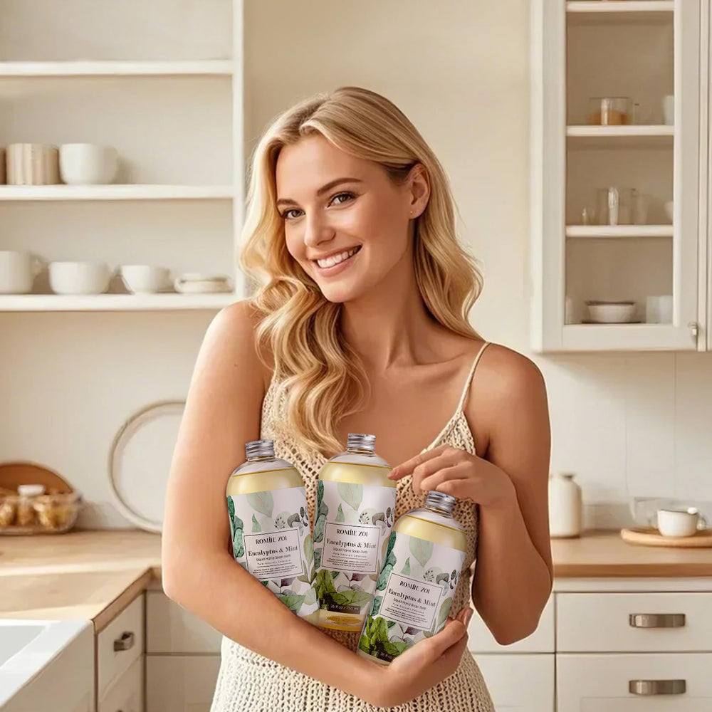 ROMIIE ZOI huile de jojoba et vitamine B5 nourrissent la peau lors du lavage