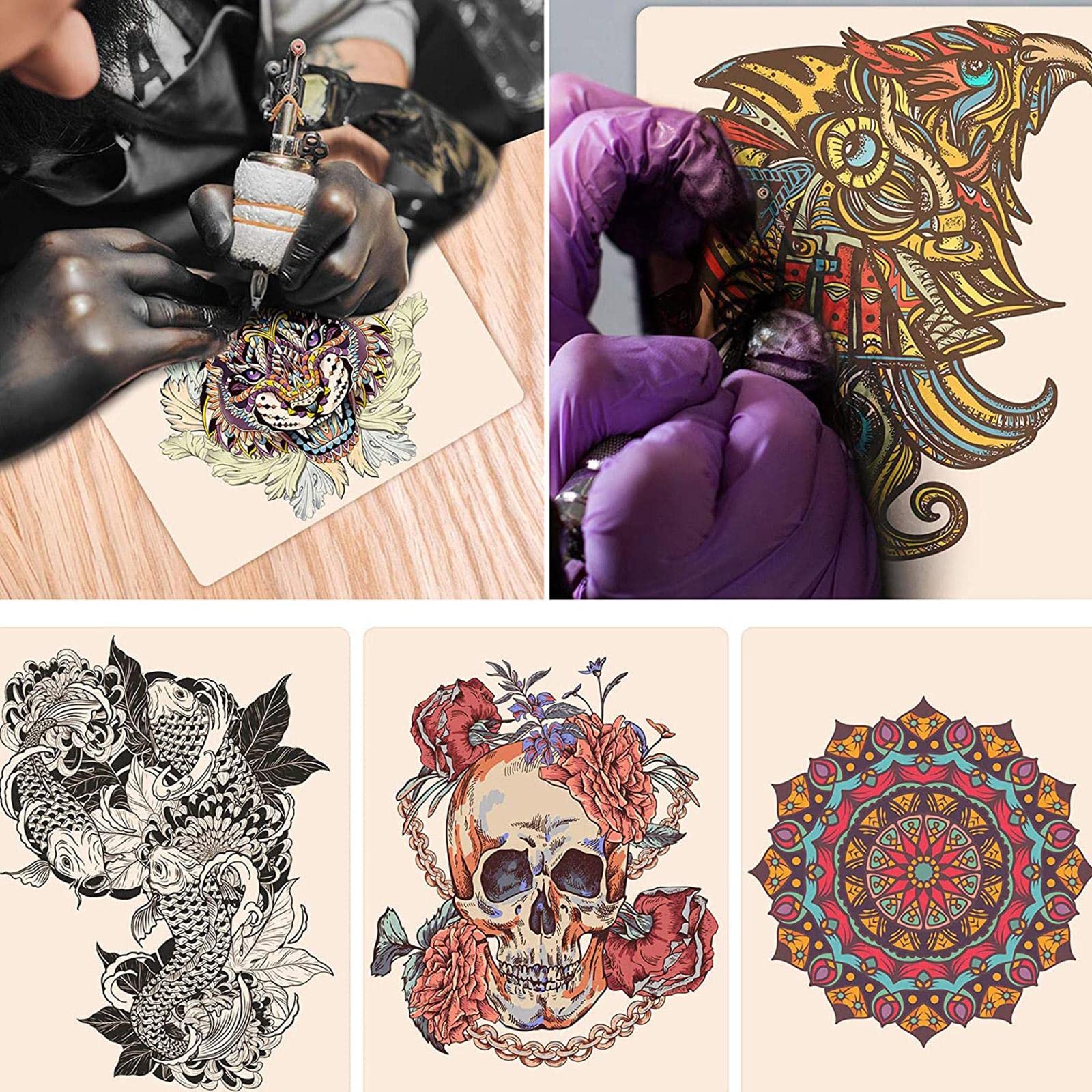 Romlon peau pratique tatouage apprentissage progressif, idéal pour débutants.
