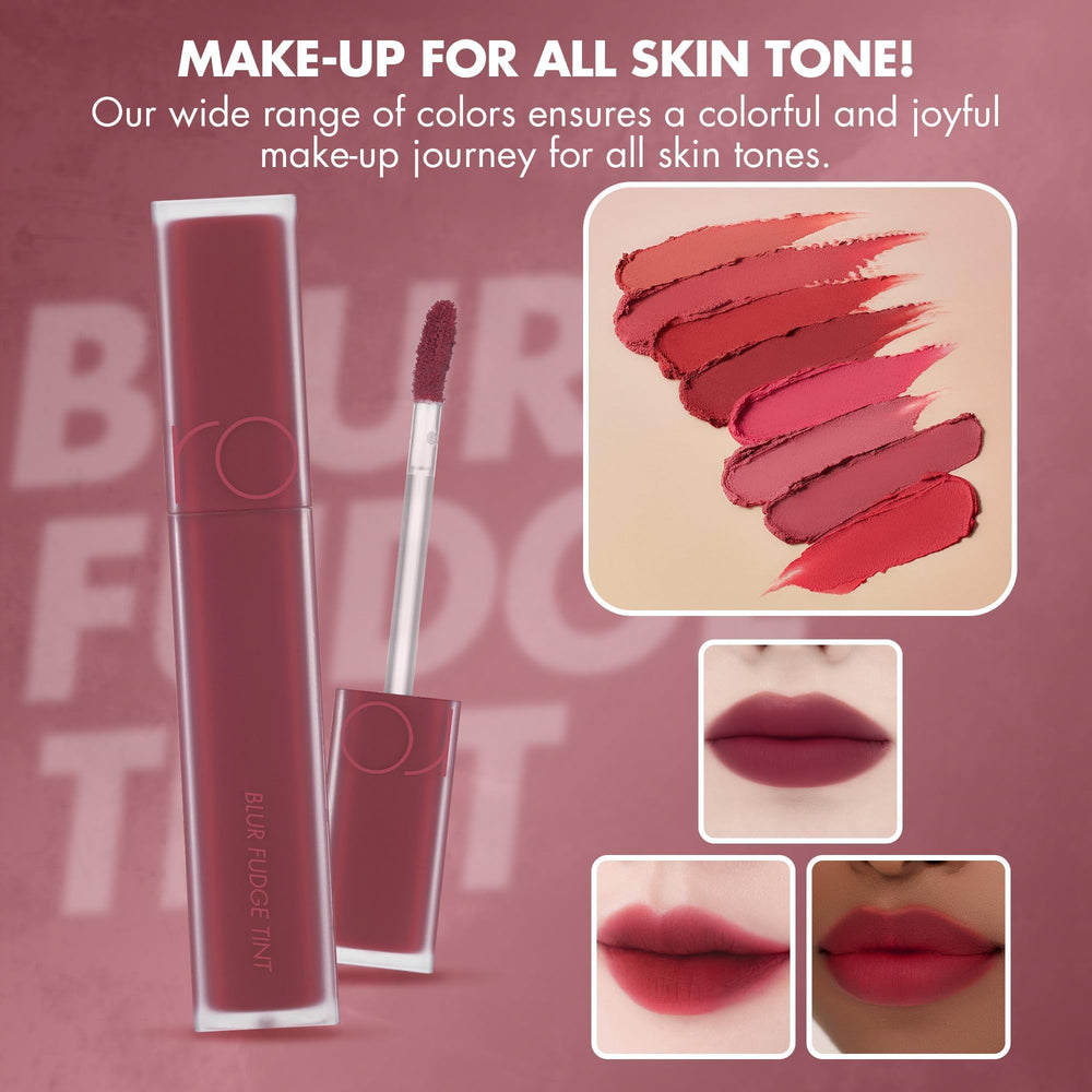 rom&nd Blur Fudge Tint 08 Currant Jam – emballage élégant et pratique à emporter