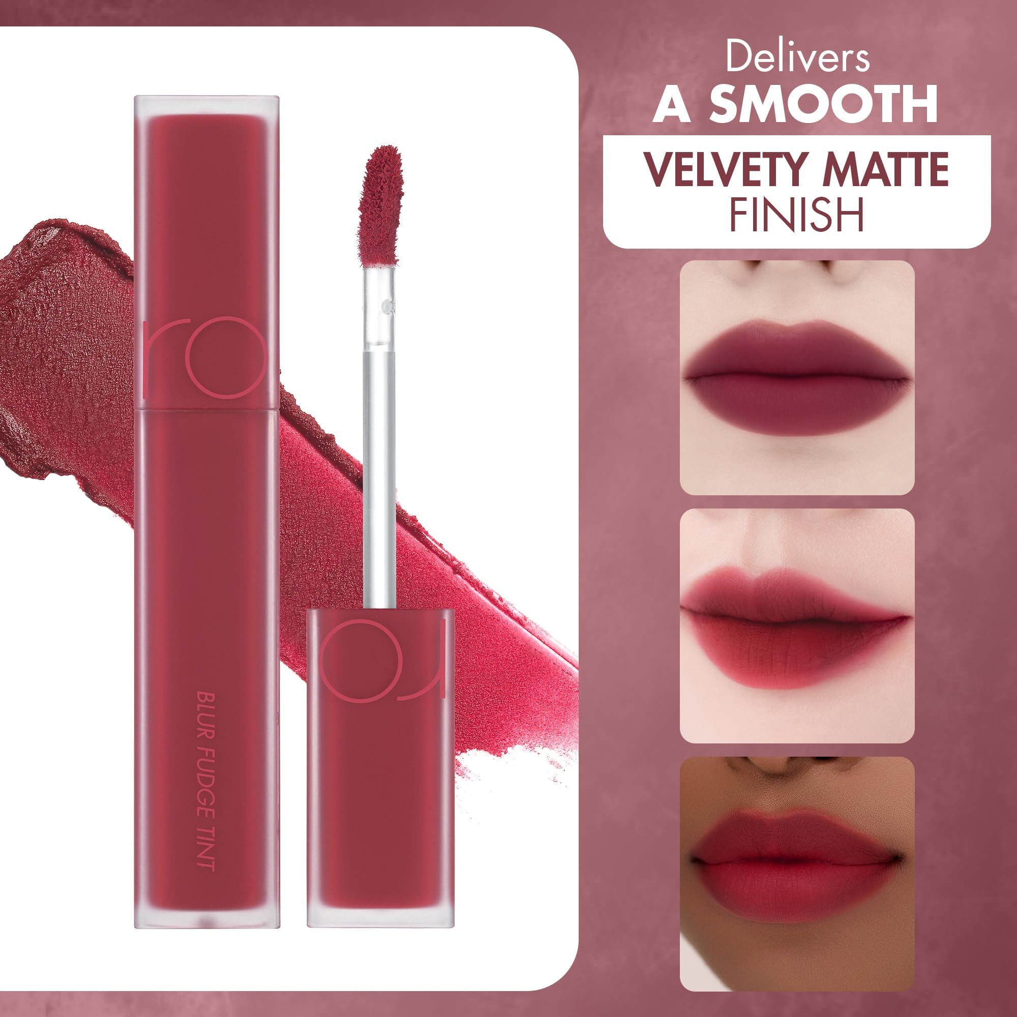 rom&nd Blur Fudge Tint 08 Currant Jam – tenue longue durée et couleur qui se dépose facilement