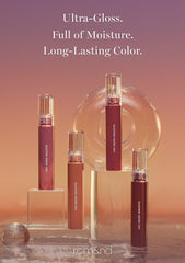 romnd glasting water tint Mauve Moon sur applicateur pour une couleur uniforme.