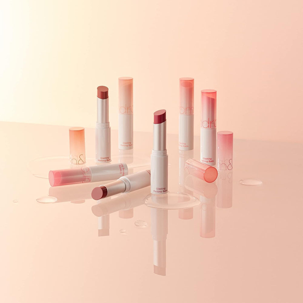 rom&nd GLASTING MELTING BALM 02 Lovey Pink fini brillant naturel