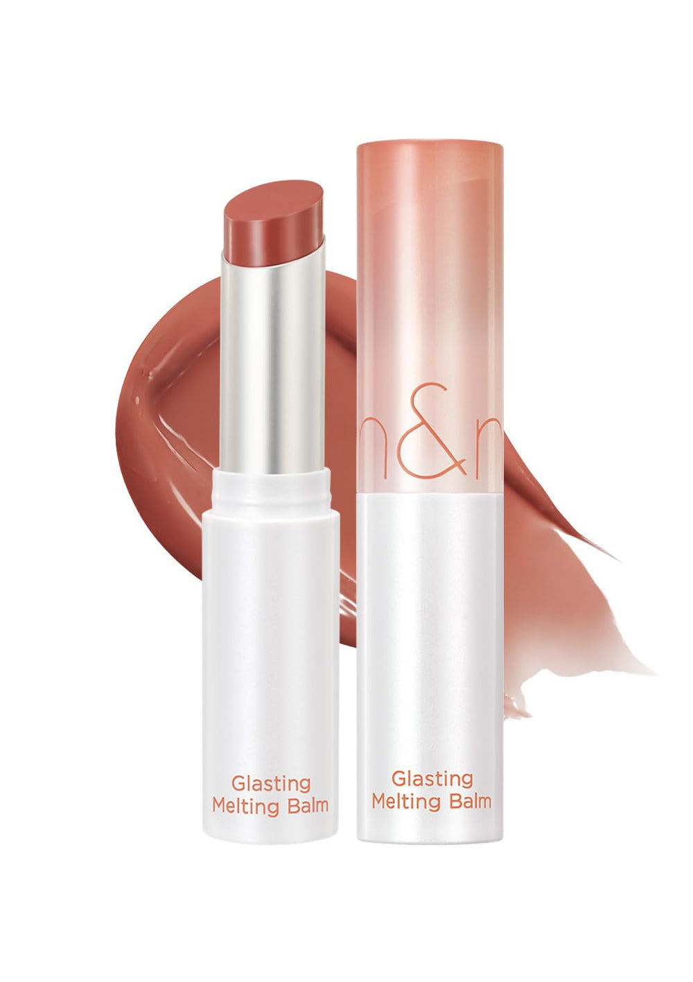 rom&nd GLASTING MELTING BALM 05 Nougat Sand - Emballage élégant et hydratation durable.
