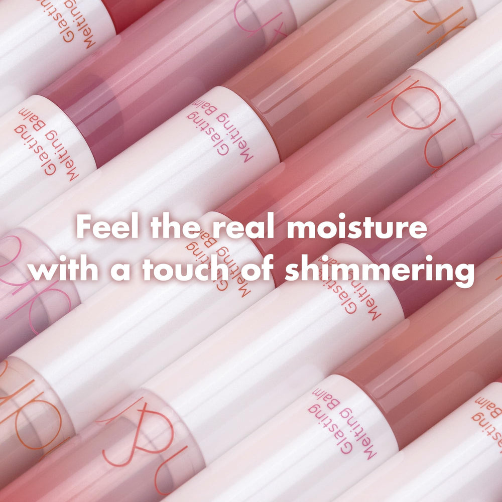rom&nd GLASTING MELTING BALM 14 Dear Apple texture beurrée agréable sur les lèvres