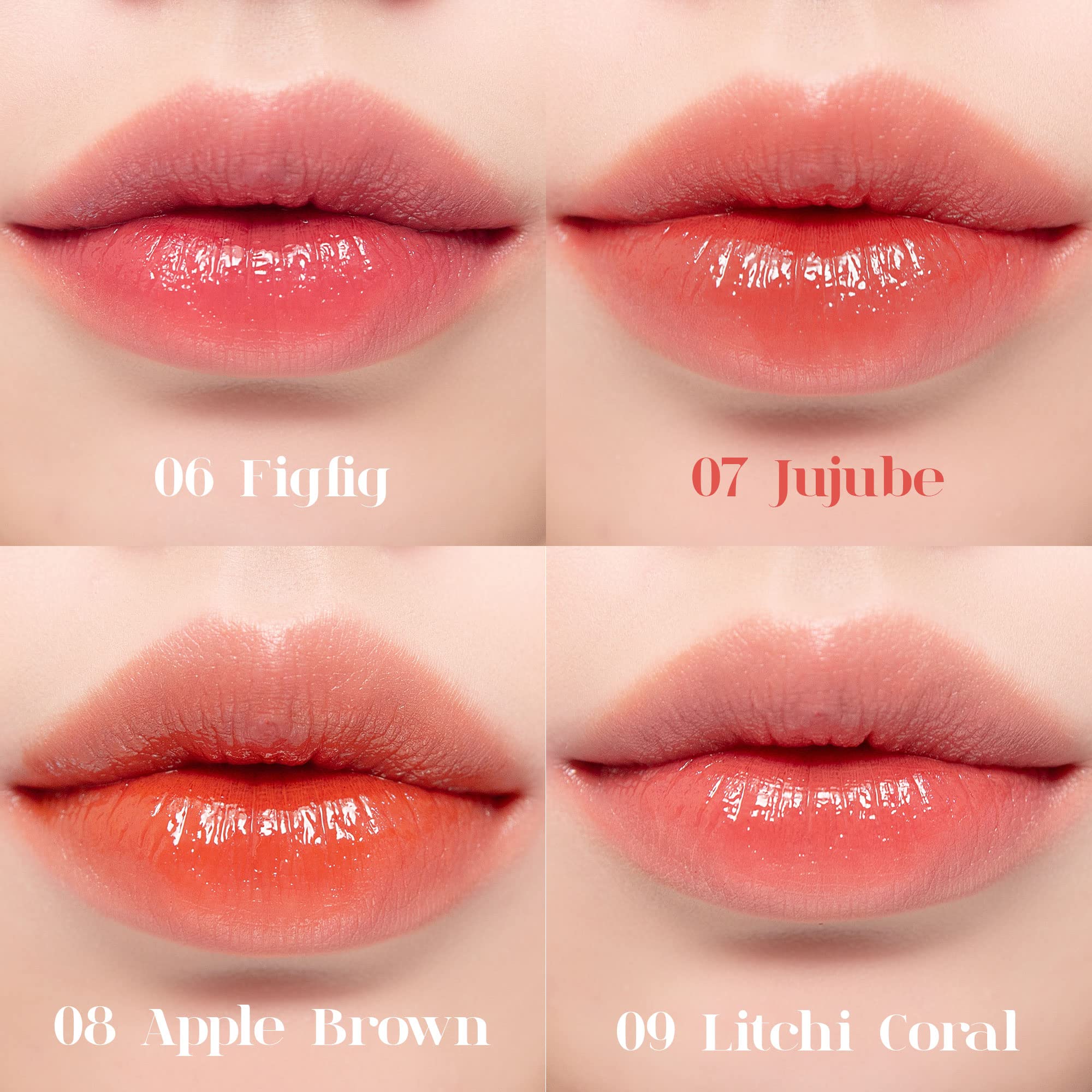 rom&nd Juicy Lasting Tint JUJUBE, texture légère et confort sur les lèvres.