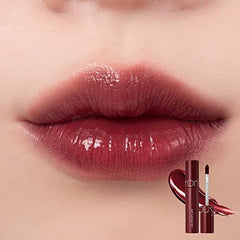 romnd Juicy Lasting Tint 21 Deep Sangria échantillon lèvres couleur riche
