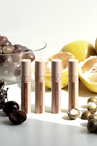 rom&nd Juicy Lasting Tint #23 Nucadamia application légère et fluide.