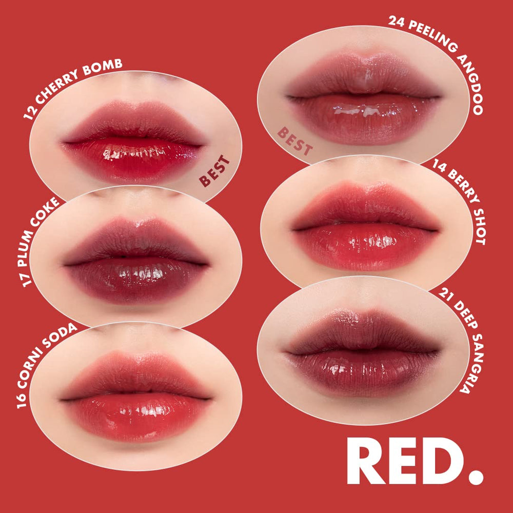 rom&nd Juicy Lasting Tint #23 Nucadamia couche mince qui se fond.