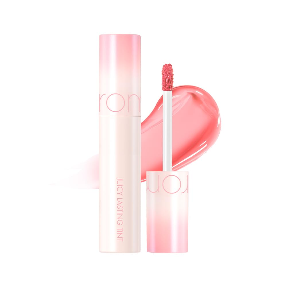 rom&nd Juicy Lasting Tint 31 Bare Apricot : flacon compact pour une couleur durable.