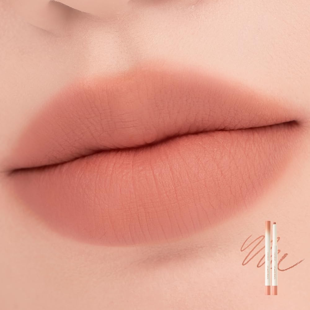 Échantillon Kaya Beige montrant une couleur naturelle et polyvalente de Rom&nd Lip Mate Pencil.