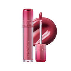 rom&nd The Juicy Lasting Tint 04 Fig Fig bottle shows tanghulu inspired glassy shine.