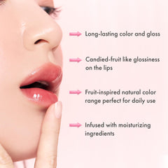 romnd 04 Fig Fig lips swatch reveals rosy plum glow with hydrating shine.