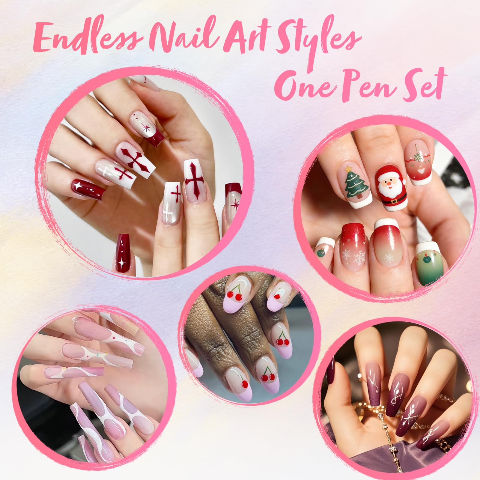 RONYUTON outils pour ongles, pointe 0,5 mm précision.