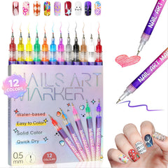 RONYUTON stylo art des ongles, pointe 0,5 mm pour détails fins.