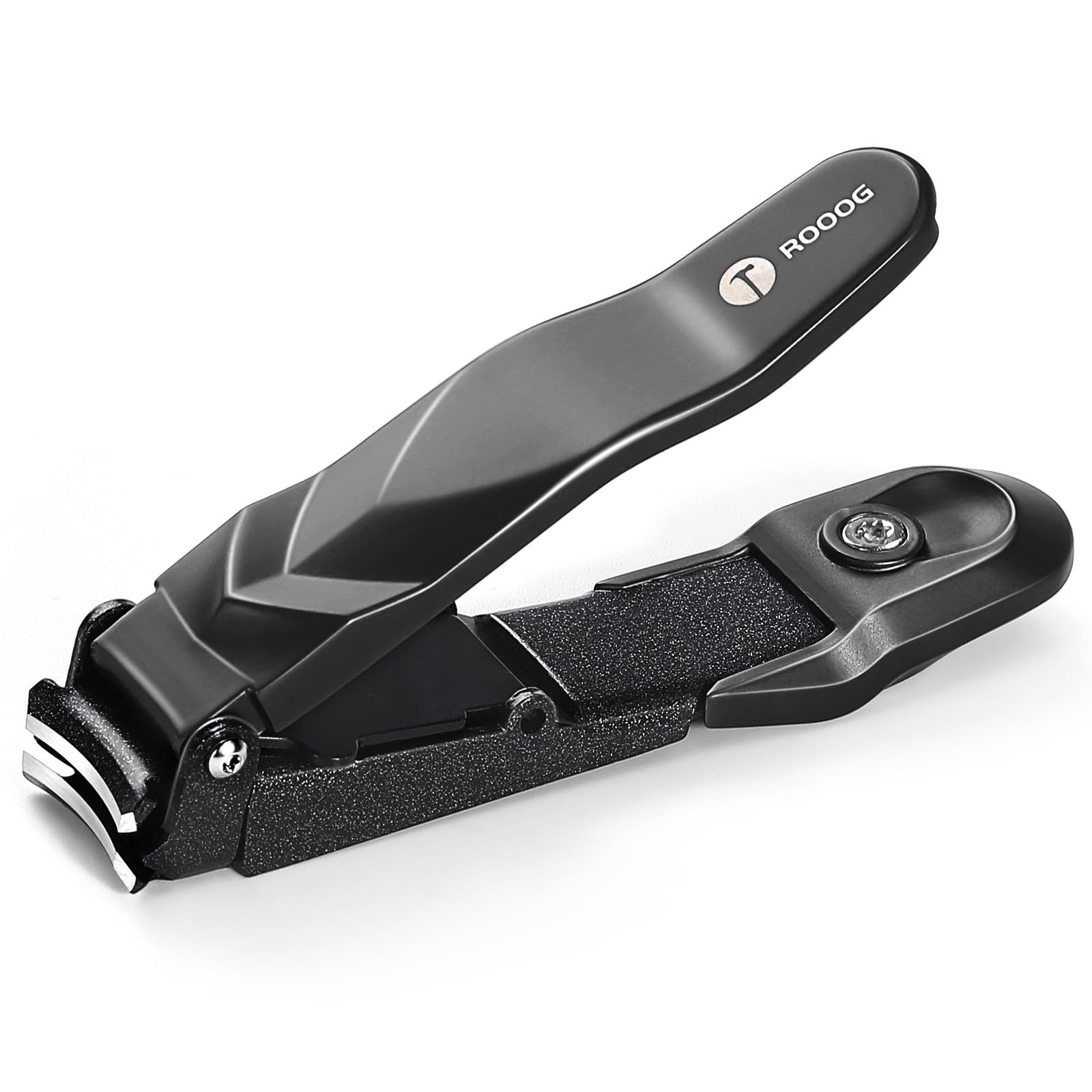 ROOOG coupe-ongles anti-éclaboussures avec réceptacle intégré pour un trim propre.