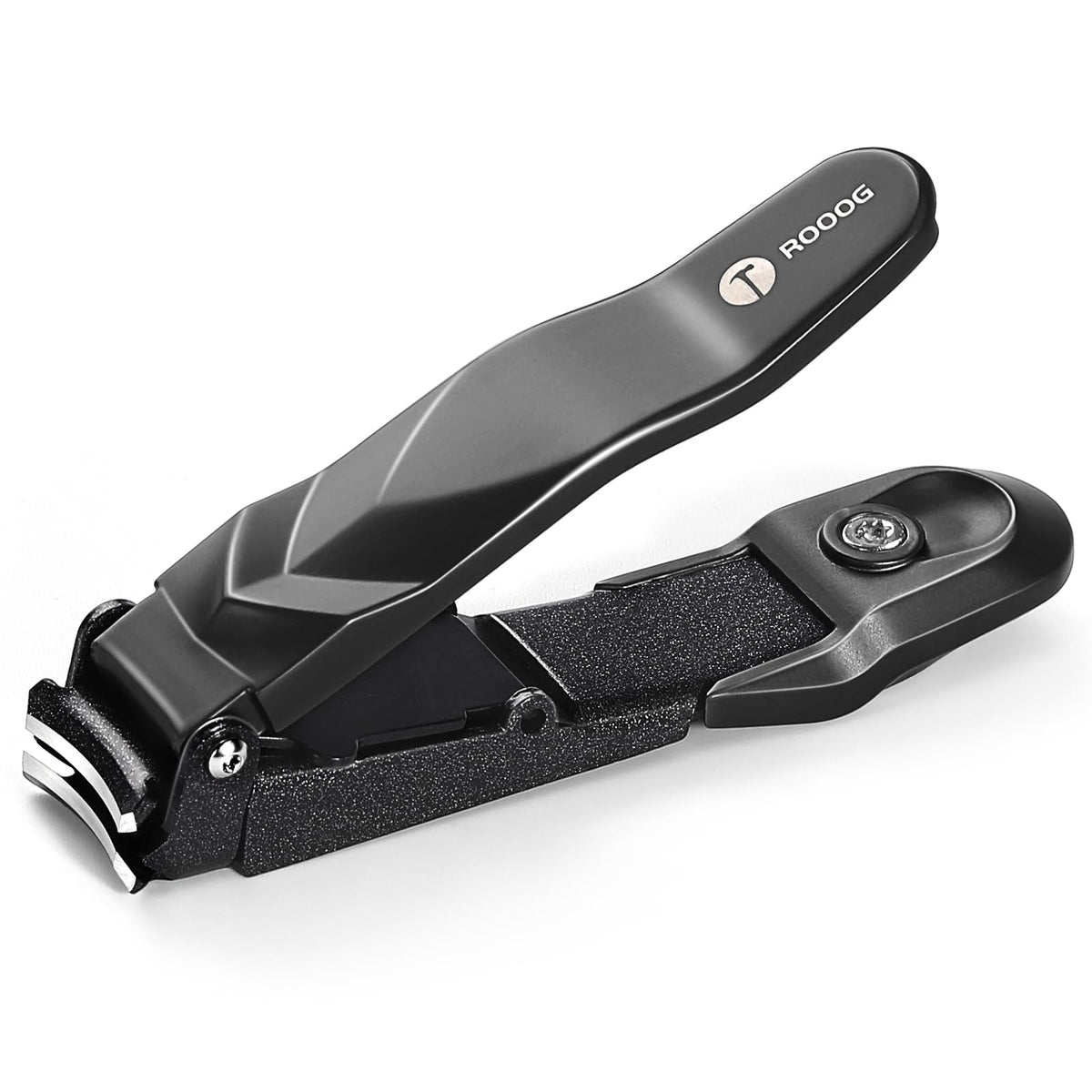 ROOOG coupe-ongles anti-éclaboussures avec réceptacle intégré pour un trim propre.