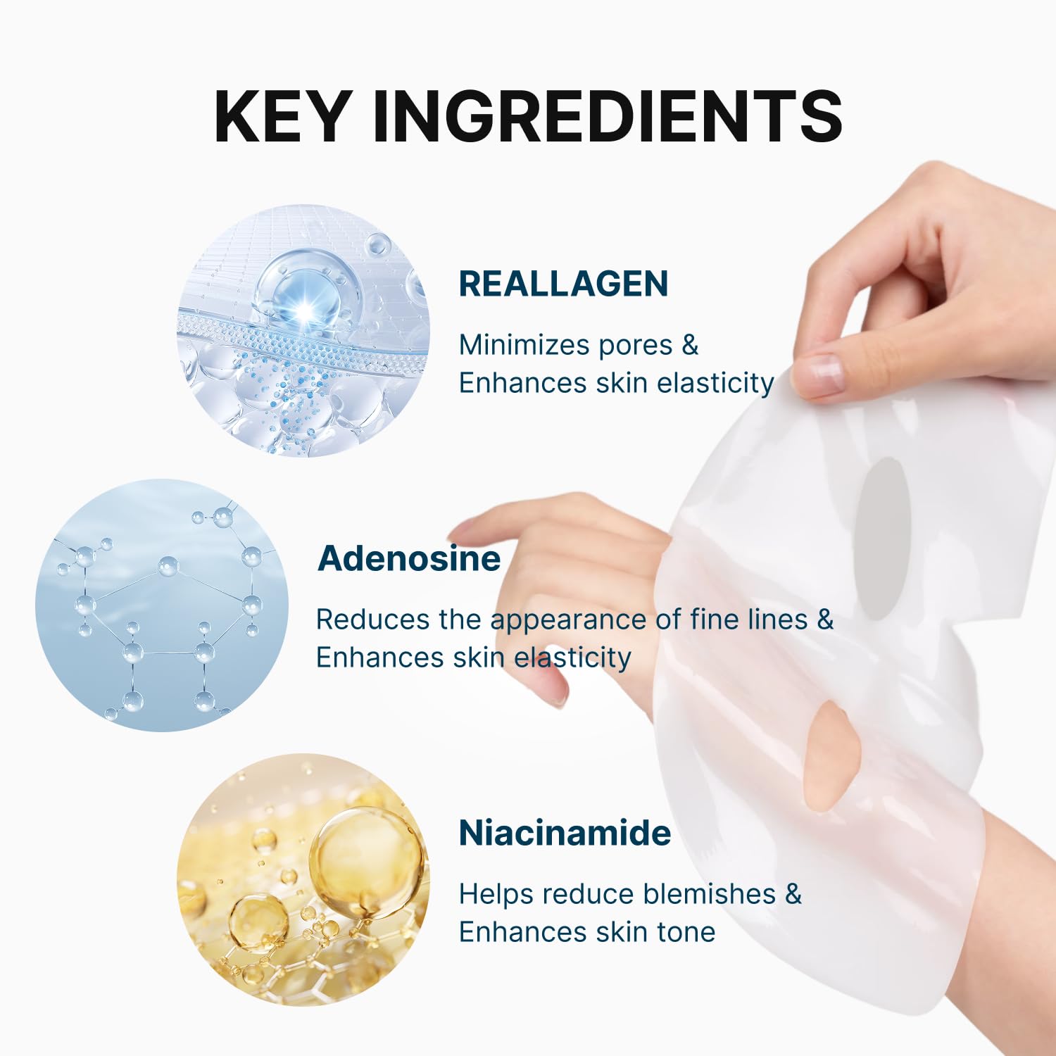 ROOTIO Masque hydrogel absorption nocturne, actifs pénétrant en profondeur.