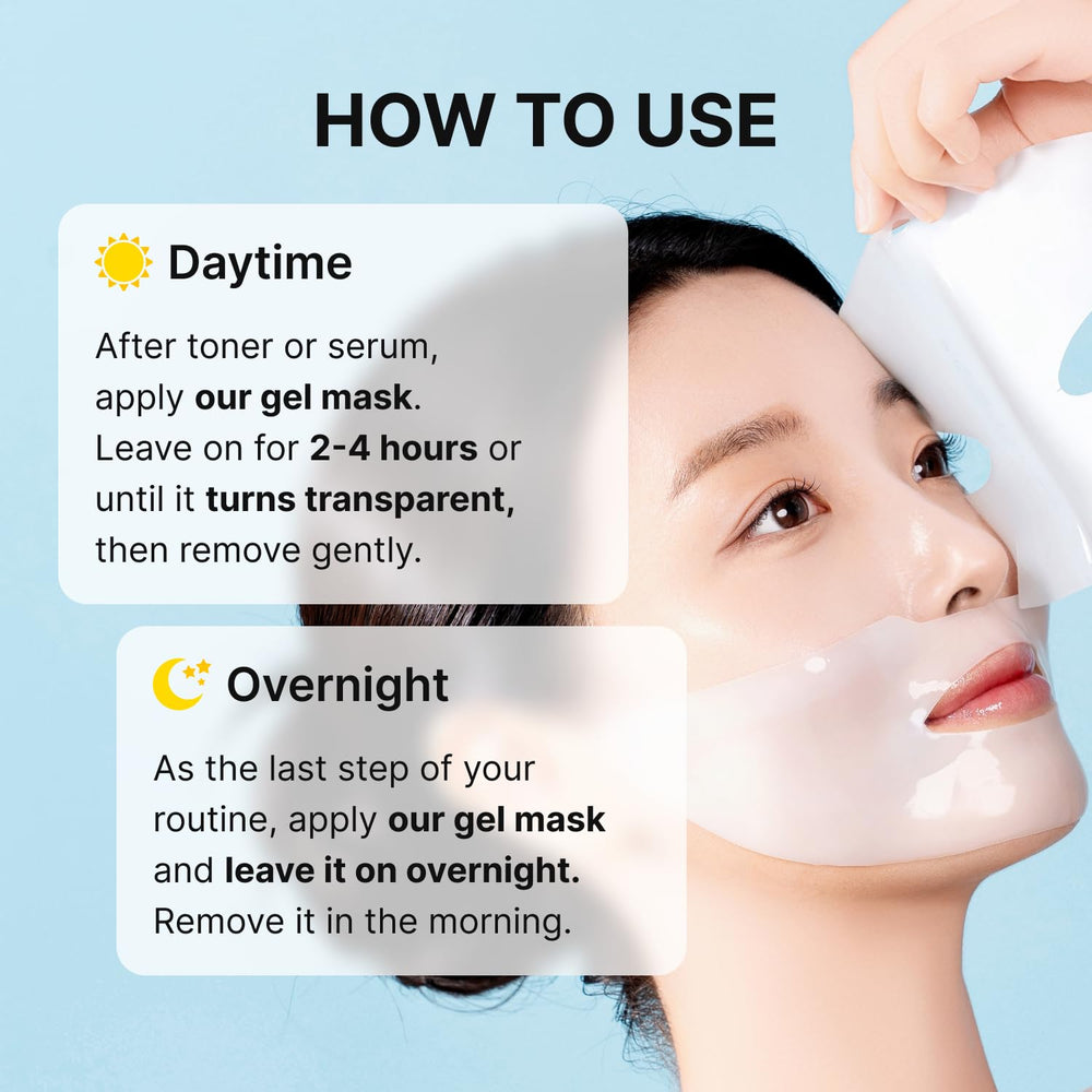 ROOTIO Masque hydrogel rayonnement peau, éclat discret au réveil.