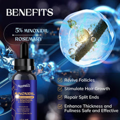 RootStim bottle highlighting rosemary infusion for natural conditioning.