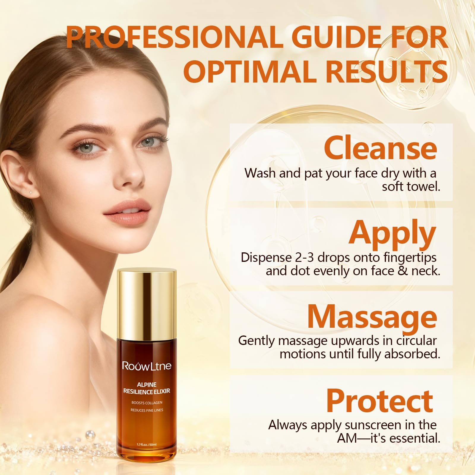 RoowLtne Sérum Retinol Renouvellement Peau: teint plus lumineux et homogène.