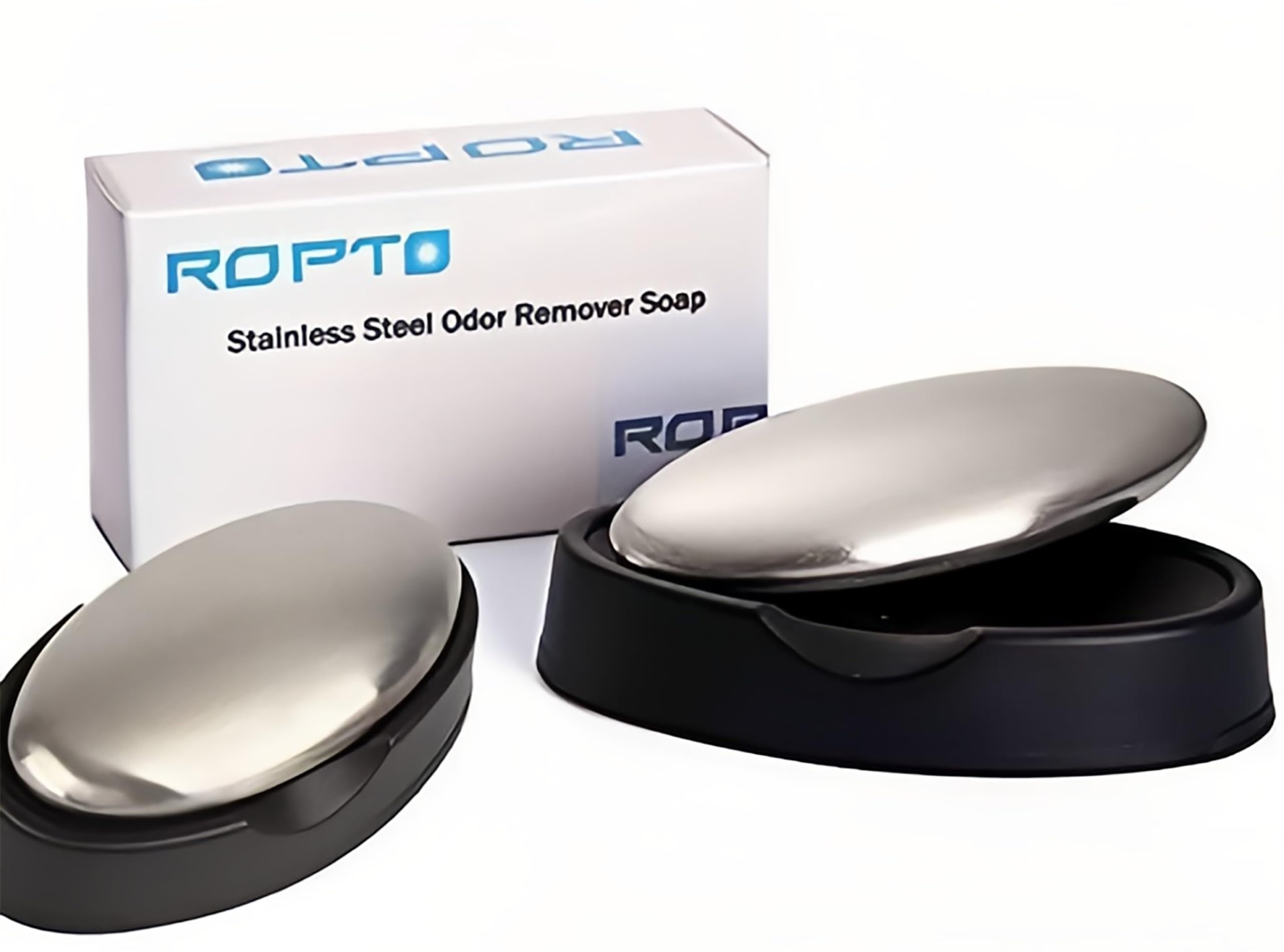 Barre inox ropto anti-odeurs pour les mains après la cuisine.
