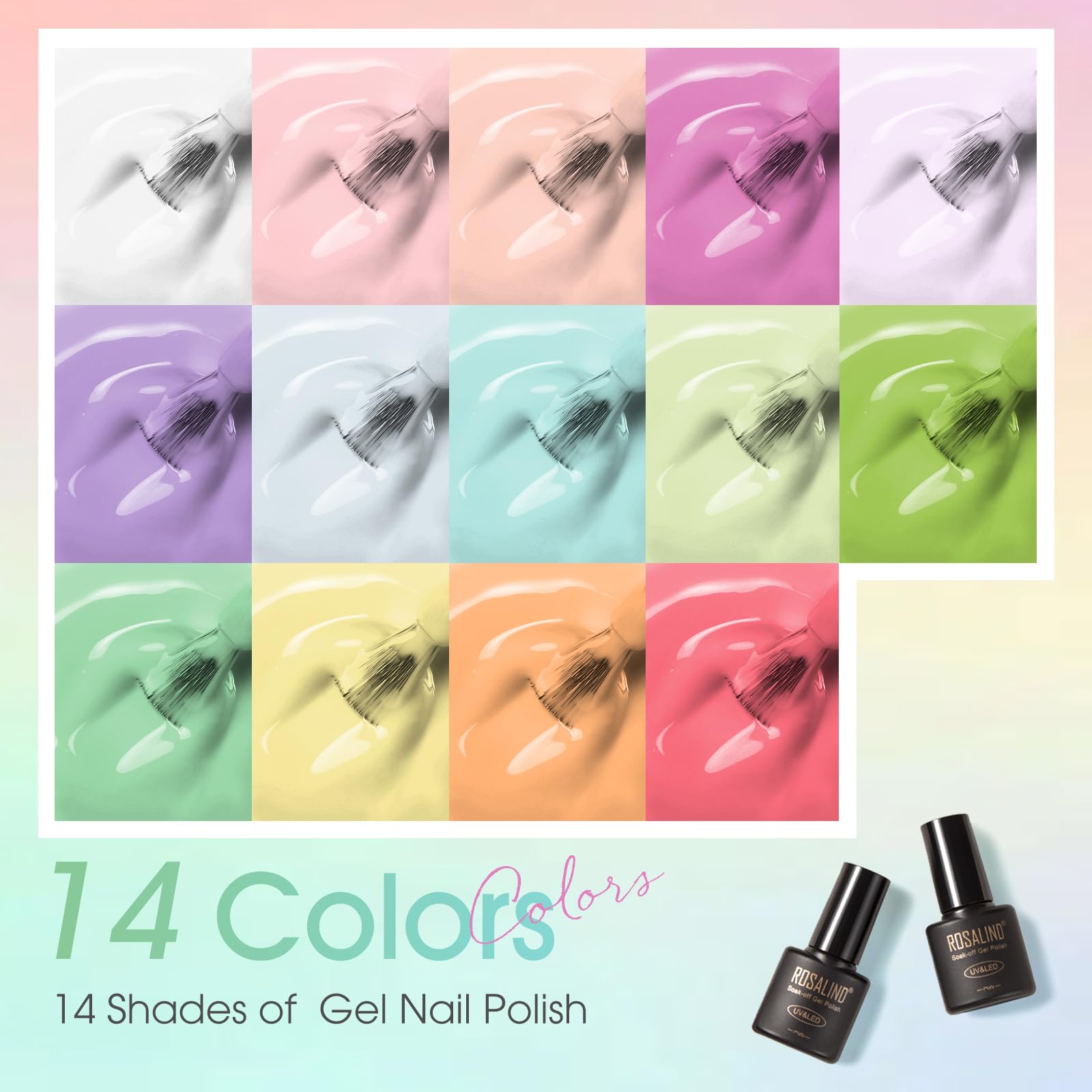 ROSALIND couleurs macarons vernis gel pour créations douces et vibrantes.