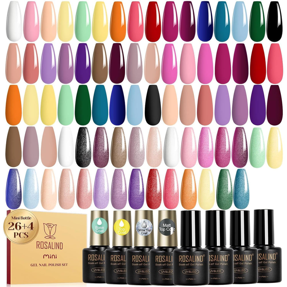Rosalind ensemble-vernis-gel-30pcs : palette variée pour manucures quotidiennes