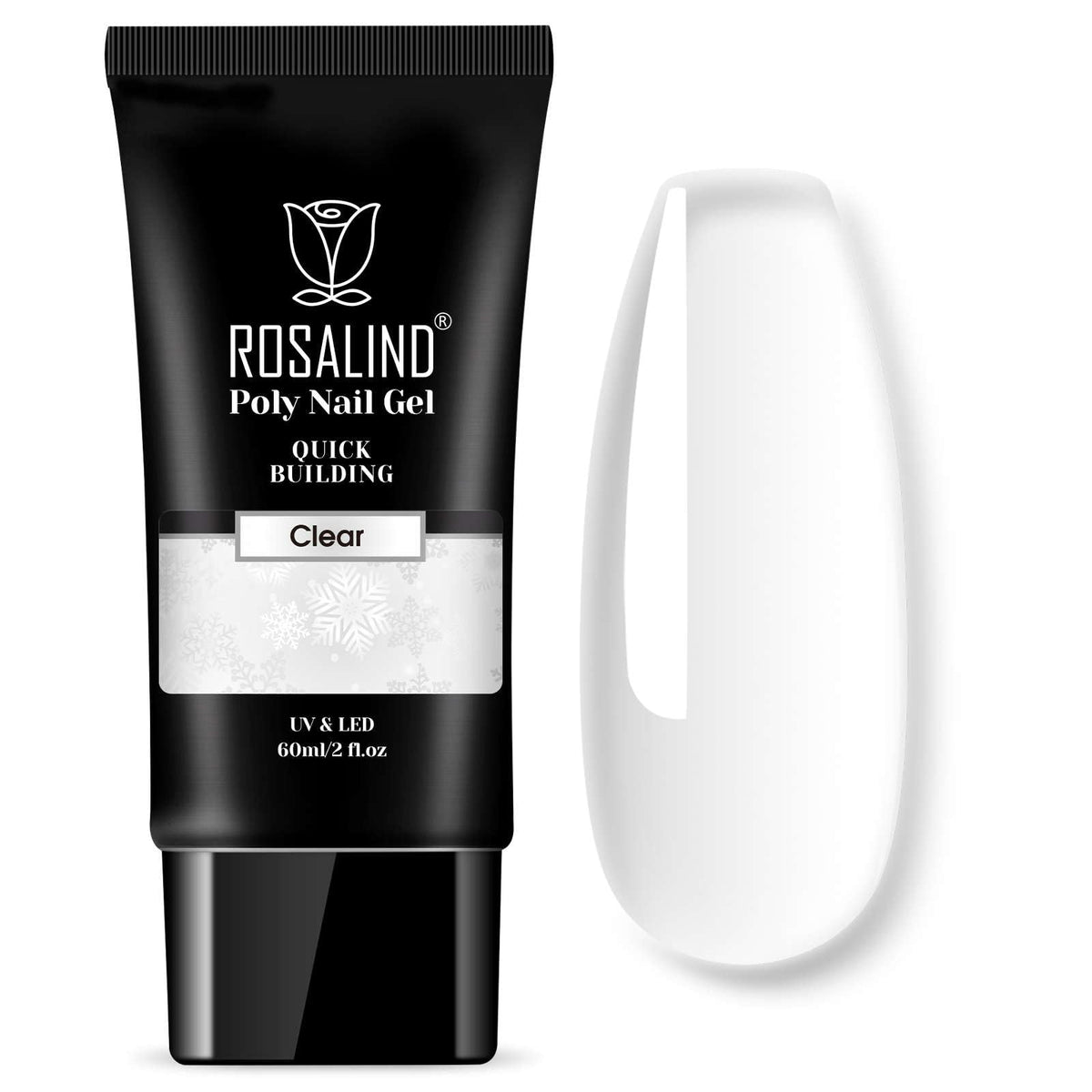 ROSALIND Gel Extension clair en 2 oz prêt pour poser sous lampe UV/LED