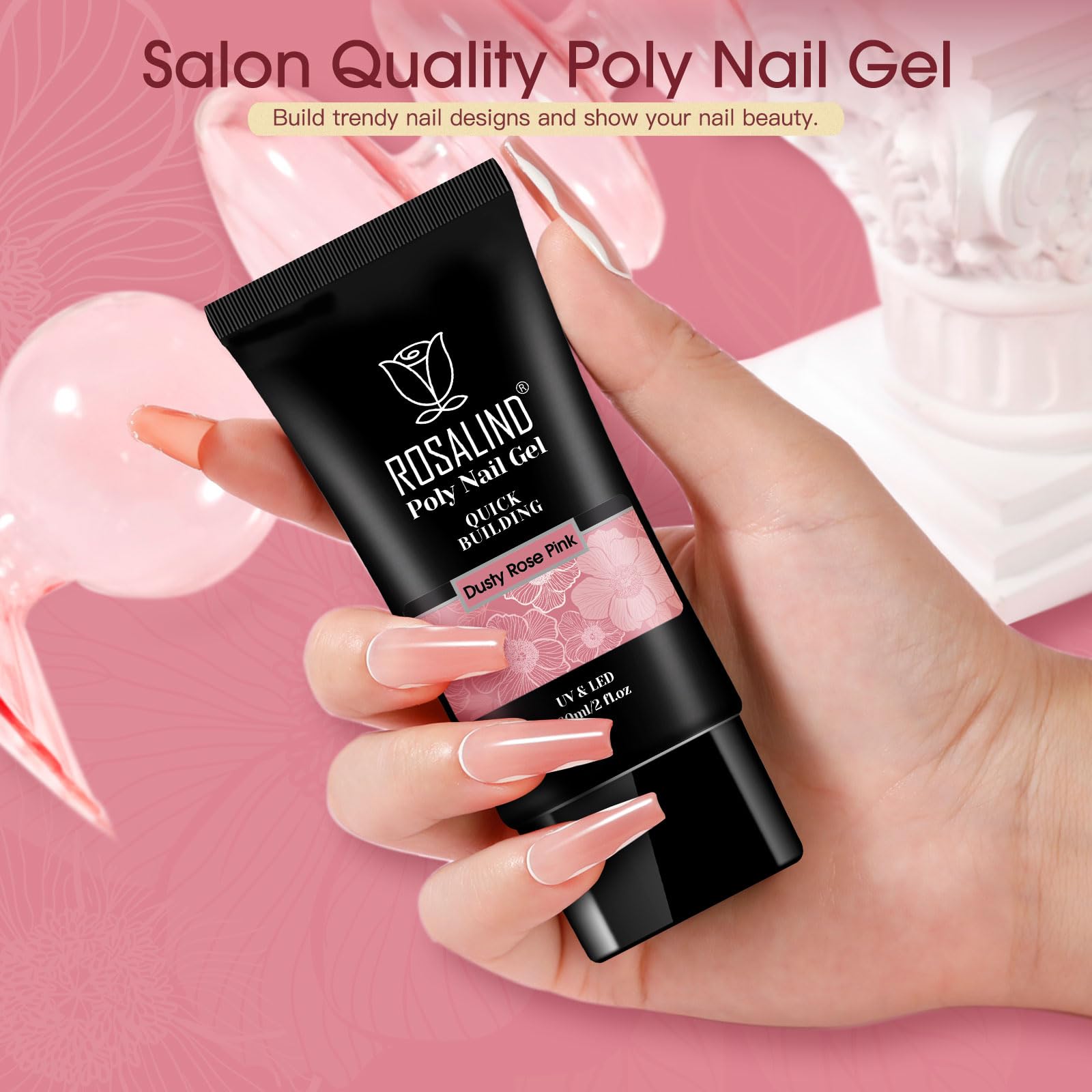 Rosalind Gel Extension Fleurs Sèches pour décor délicat