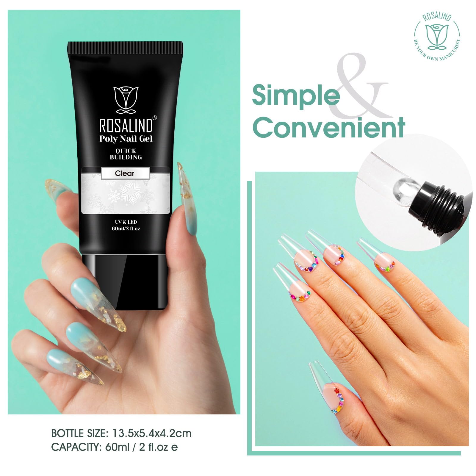 ROSALIND Gel Extension forme cercueil pour style tendance