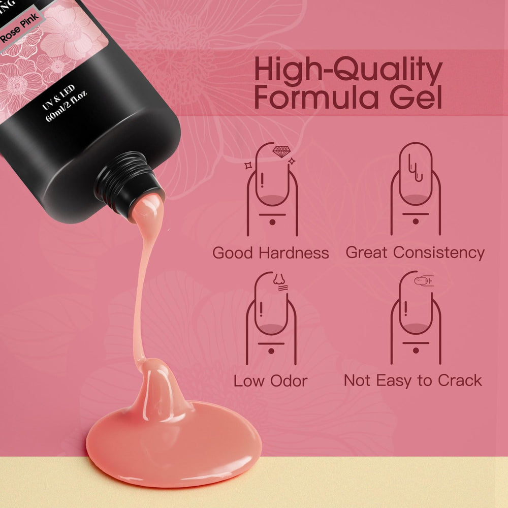 Rosalind Gel Extension Ongles Ovaux: surface lisse et naturelle