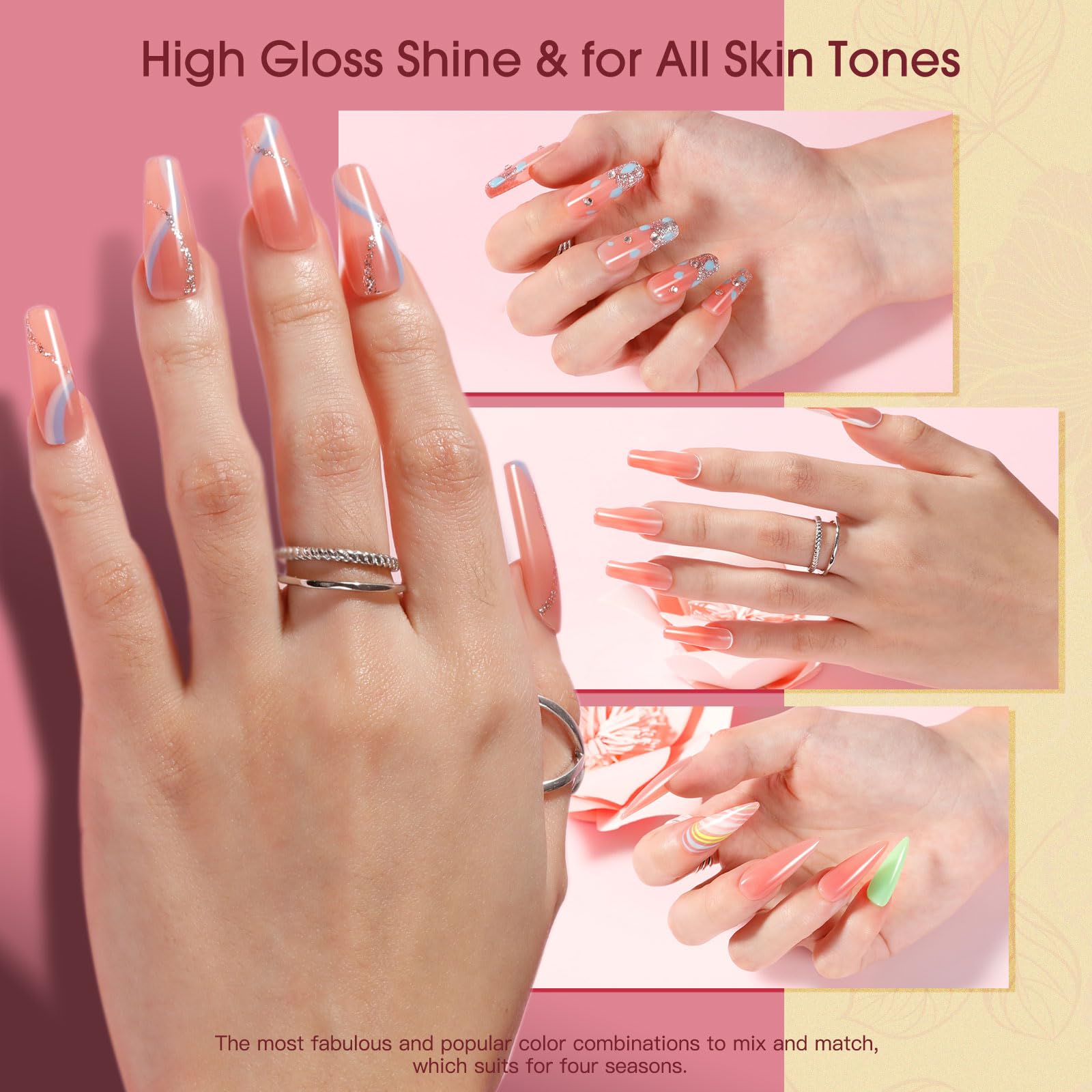 Rosalind Gel Extension Strass: brillance durable et motifs décoratifs