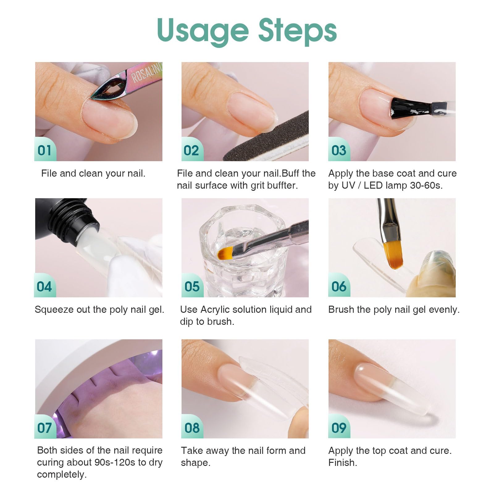ROSALIND Gel Extension style française pour ongles
