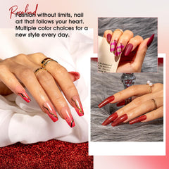 ROSALIND glitter rouge, fini scintillant pour ongles glamour