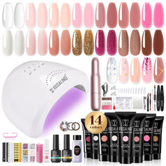 Kit ROSALIND Gel Ongles 14 couleurs pour créations à domicile.