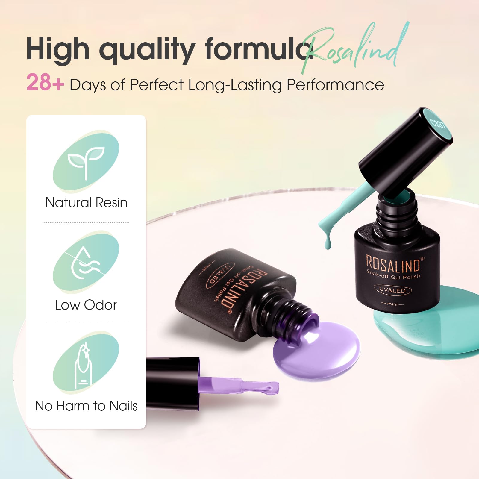 ROSALIND top coat glitter, effets scintillants pour accents festifs.