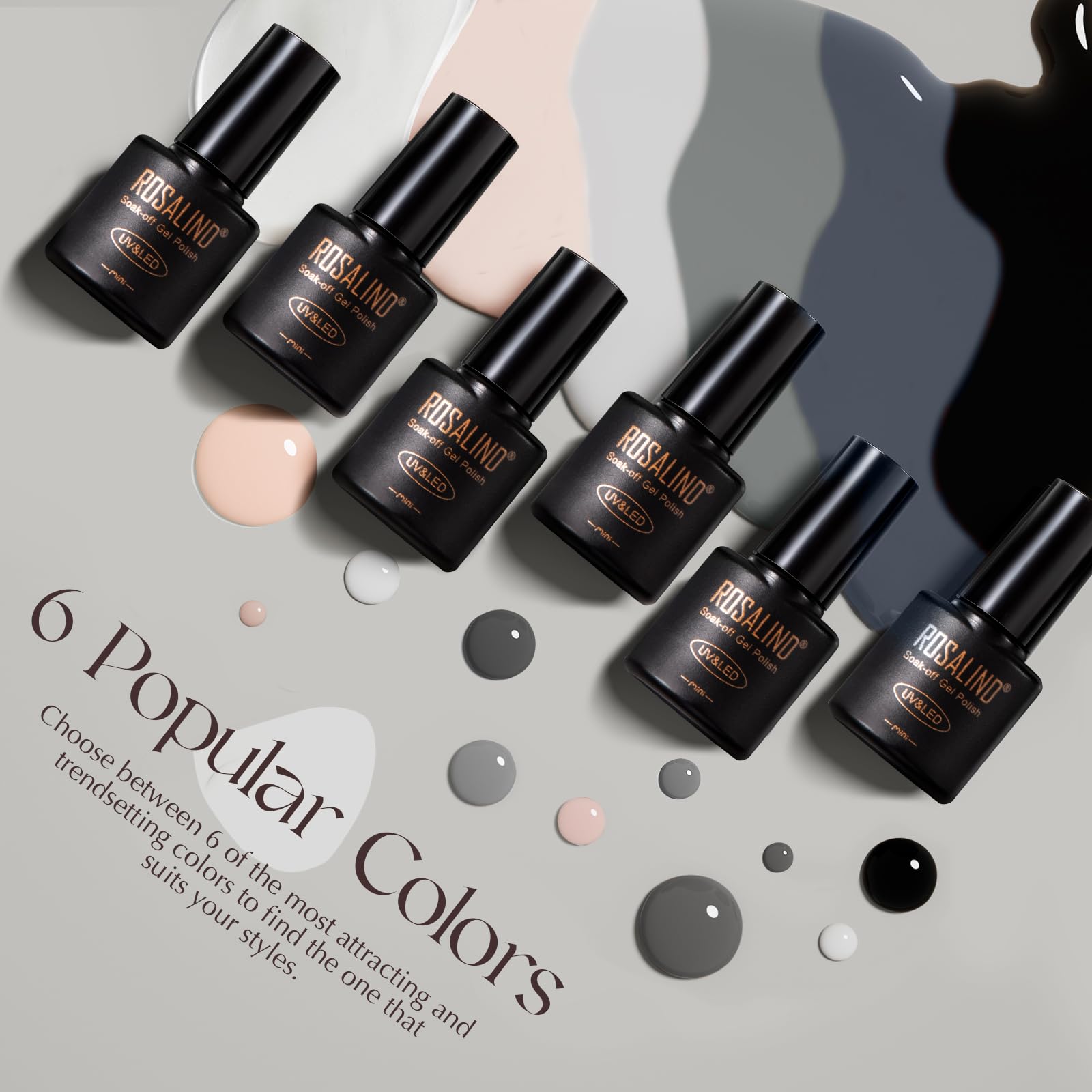 ROSALIND vernis gel blanc lait en bouteille, base parfaite pour les créations maison