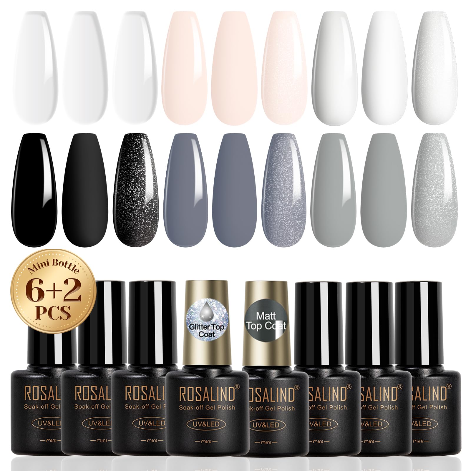 ROSALIND vernis gel noir en bouteille, idéal pour des résultats sophistiqués