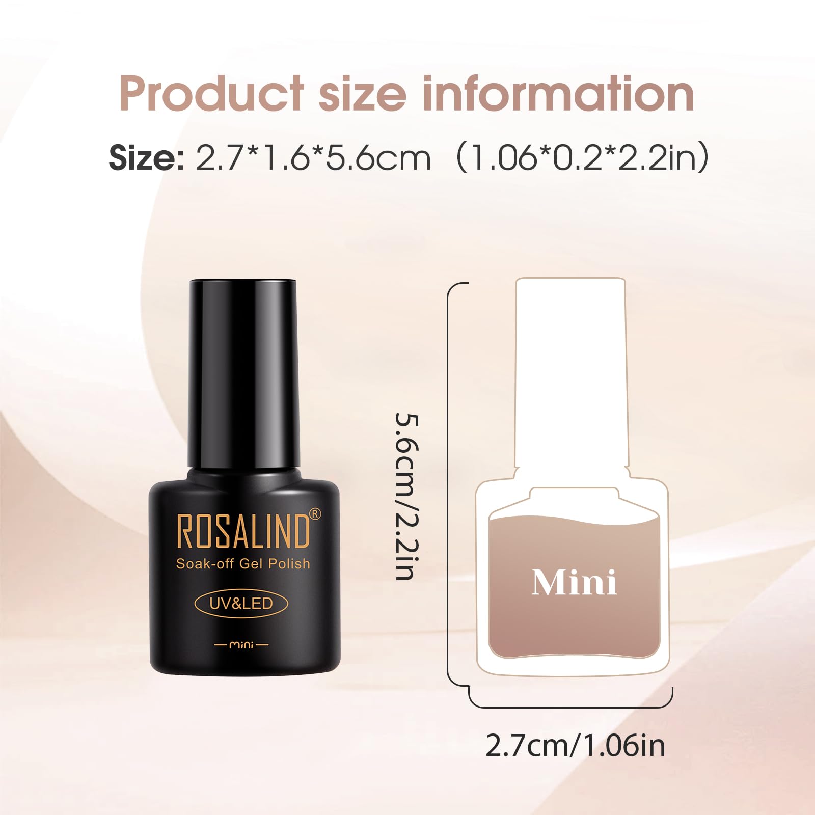 ROSALIND vernis gel rose nude, douceur subtile pour ongues élégants