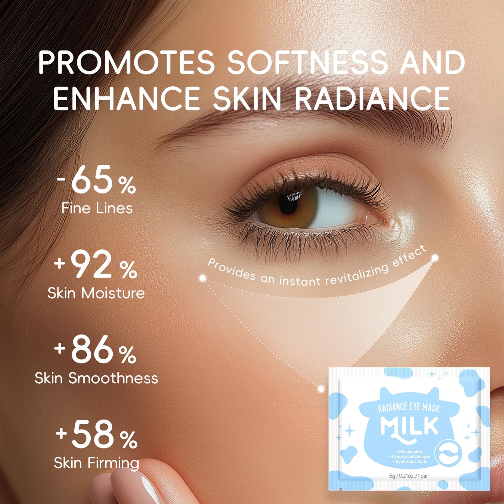 Rosardene masque yeux lait rafraîchissant pour évasion et fraîcheur