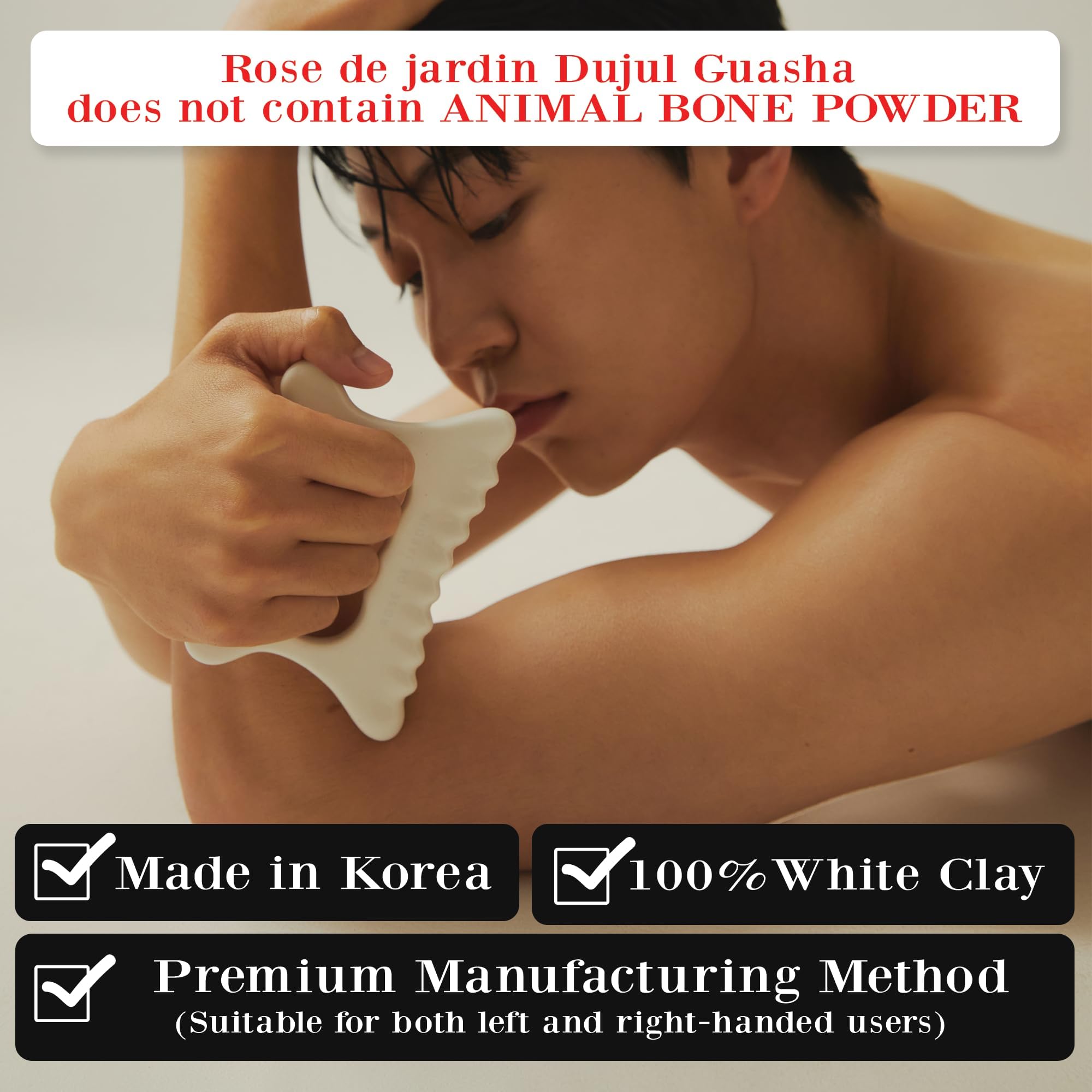 ROSE DE JARDIN Gua Sha céramique massage frais peau lissée