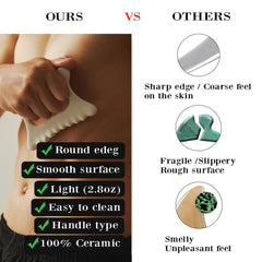 ROSE DE JARDIN Gua Sha céramique drainage léger peau tonifiée visage