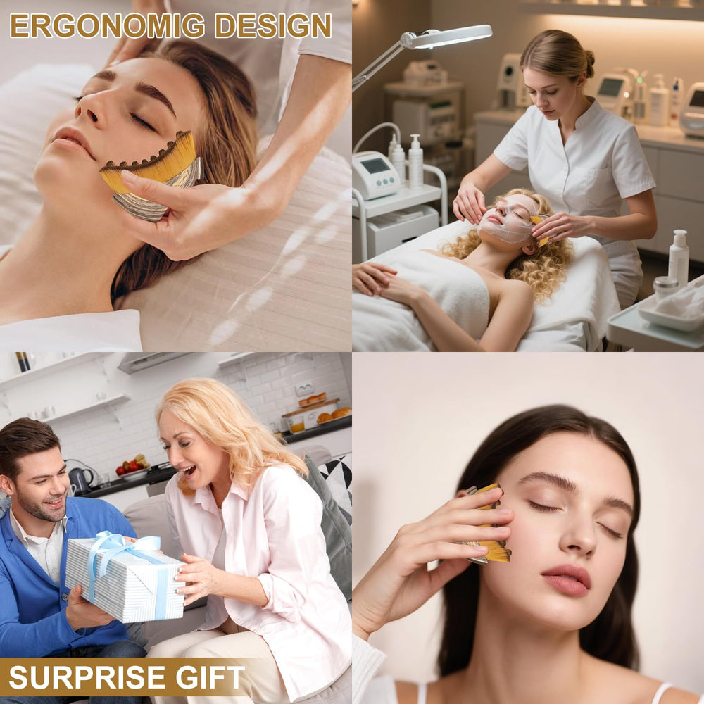 Rose Romee brosse lymphatique visage aide à définir la ligne mandibulaire grâce au drainage doux.