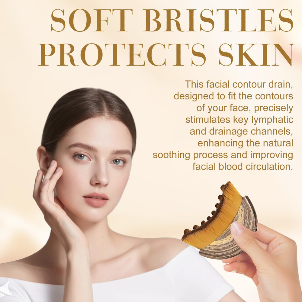 Rose Romee brosse lymphatique visage transportable pour routines beauté en déplacement.