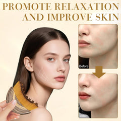 Rose Romee brosse lymphatique visage relaxation pour soulager la tension faciale.
